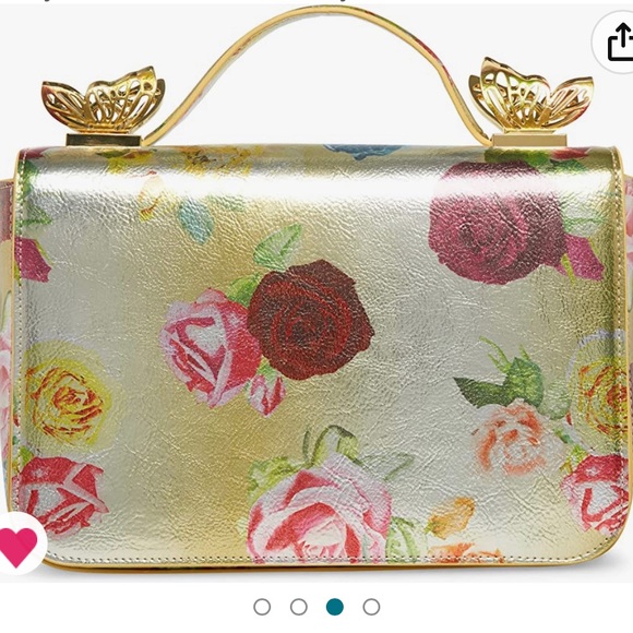 Betsey Johnson BEAUTIFUL BUTTERFLY TOP HANDLE BAG GOLD - Picture 4 of 4